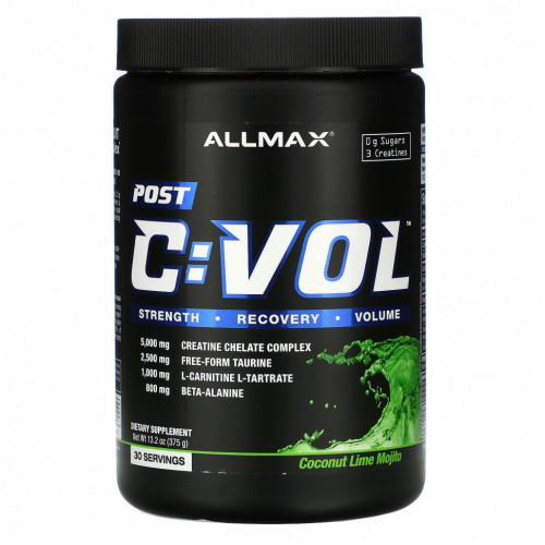 ALLMAX Nutrition, CVOL, Post, вкус кокоса и лайма, 375 г (13,2 унции)