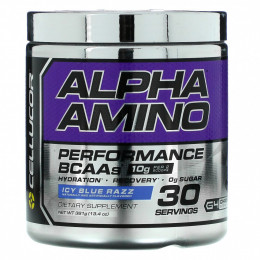 Cellucor, Alpha Amino, BCAA для улучшения результатов, льдисто-голубая вспышка, 381 г (13,4 унции)