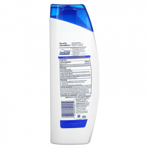 Head & Shoulders, Шампунь и кондиционер 2 в 1, зеленое яблоко, 400 мл (13,5 унции)