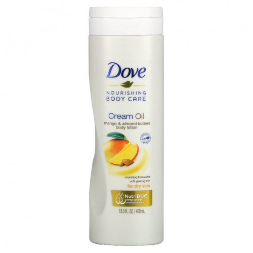 Dove, Nourishing Body Care, крем-лосьон для тела, масла манго и миндаля, 400 мл (13,5 жидк. Унции)