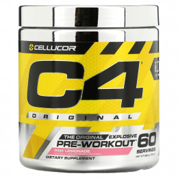 Cellucor, C4 Original Explosive, до тренировки, розовый лимонад, 13,8 унц. (390 г)