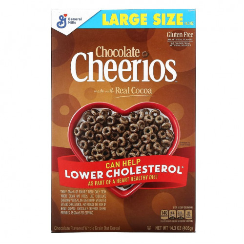 General Mills, Limited Edition, Cheerios, шоколадные хлопья в форме сердечек, 405 г (14,3 унции)