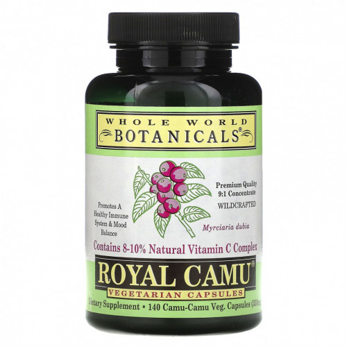 Whole World Botanicals, Royal Camu, 350 мг, 140 вегетарианских капсул