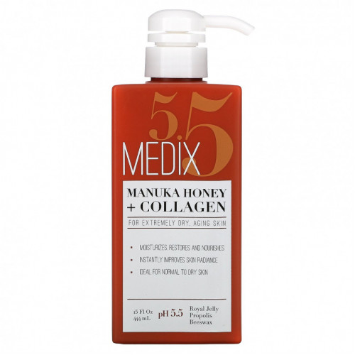 Medix 5.5, Manuka Honey + Collagen Lotion, 15 fl oz (444 ml)