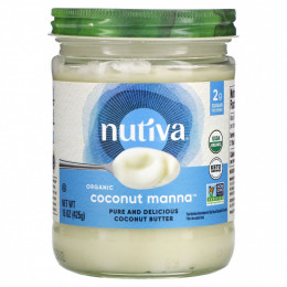 Nutiva, Organic Coconut Manna, чистое и вкусное кокосовое масло, 425 г (15 унций)