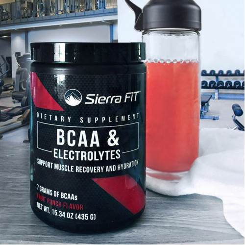 Sierra Fit, аминокислоты с разветвленными цепями (BCAA) и электролиты, 7 г BCAA, со вкусом фруктового пунша, 435 г (15,34 унции)