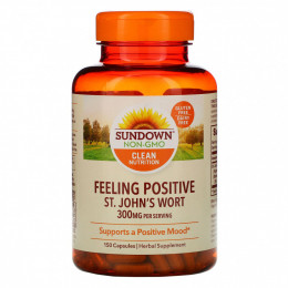 Sundown Naturals, Feeling Positive, зверобой, 150 мг, 150 капсул