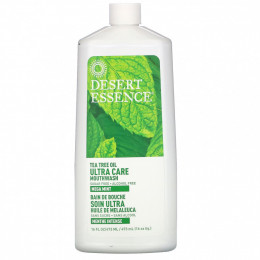 Desert Essence, Полоскание для рта Ultra Care с мятой, 16 ж. унц. (473 мл)