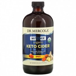 Dr. Mercola, органический яблочный кетоуксус, острый, 473 мл (16 унций)