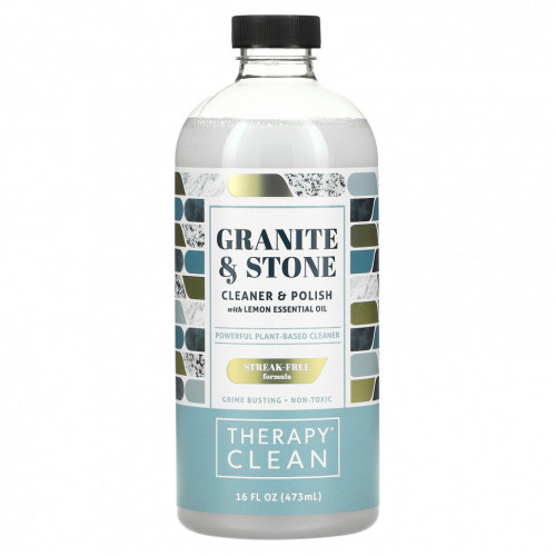 Therapy Clean, Granite & Stone, очищающее средство и полироль с эфирным маслом лимона, 473 мл (16 жидк. унций)