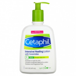 Cetaphil, Интенсивный лечебный лосьон с керамидами, средний, без отдушек, 473 мл (16 жидк. Унций)