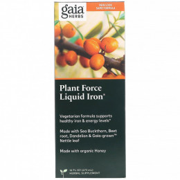 Gaia Herbs, Plant Force Liquid Iron, 473 мл (16 жидк. унций)