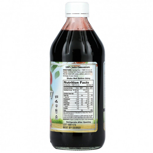 Dynamic Health Laboratories, Once Daily Tart Cherry, Ultra 5X, вишня, 100% концентрированный сок, 473 мл (16 жидк. унций)