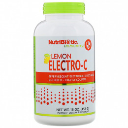 NutriBiotic, Immunity, Лимонный порошок Electro-C, 16 унций (454 г)