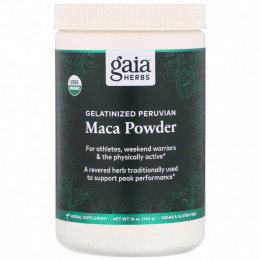 Gaia Herbs, Желатинизированный порошок из перуанской маки, 454 г (16 унций)