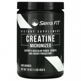 Sierra Fit, Micronized Creatine Powder, без ароматизаторов, 454 г (16 унций)