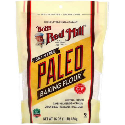 Bob's Red Mill, Paleo Baking Flour, беззерновая мука для выпечки, для людей, соблюдающих палеодиету, 454 г (16 унций)