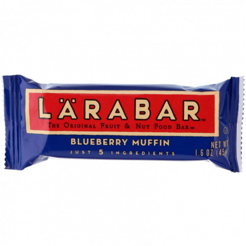 Larabar, The Original Fruit & Nut Food Bar, Черничный маффин, 16 батончиков по 1,6 унции (45 г) каждый