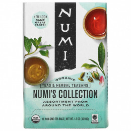 Numi Tea, Органический чаи, чаи и травяные сборы, коллекция Numi, 16 чайных пакетиков без ГМО, 1,26 унц. (34,7 г)