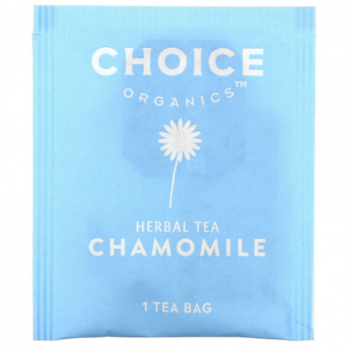 Choice Organic Teas, Herbal Tea, Organic Chamomile, Caffeine-Free, 16 Tea Bags, .50 oz (14 g)