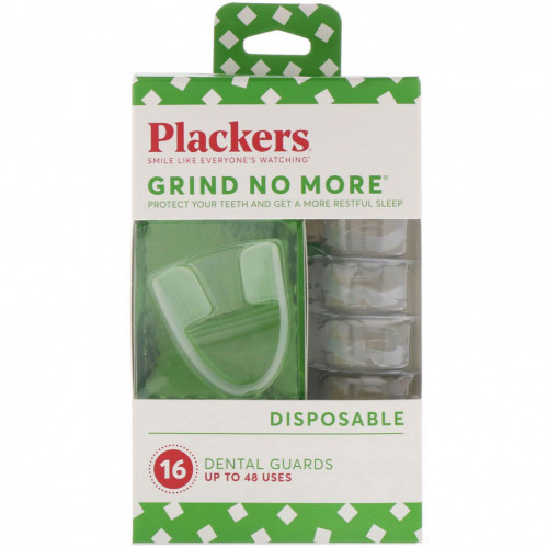 Plackers, Grind No More, одноразовые капы, 16 шт.