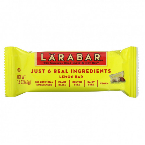 Larabar, The Original Fruit & Nut Food Bar, лимонный батончик, 16 батончиков по 45 г (1,6 унции)