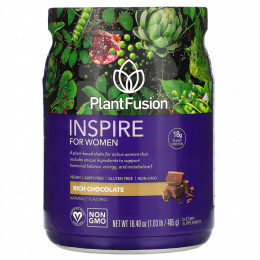 PlantFusion, Inspire для женщин, насыщенный шоколад, 465 г (16,40 унции)