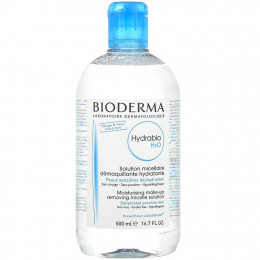 Bioderma, Hydrabio H2O, увлажняющий раствор мицелл для снятия макияжа, 500 мл (16,7 жидк. Унции)