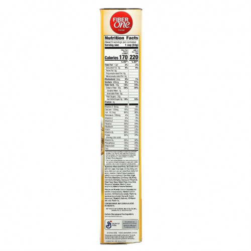 General Mills, Fiber One Cereal, медовые кластеры, 496 г (17,5 унции)