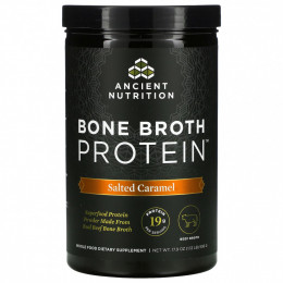 Dr. Axe / Ancient Nutrition, Bone Broth Protein, Salted Caramel, 1.18 lb (540 g)