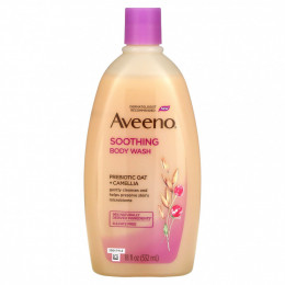 Aveeno, Успокаивающий гель для душа, пребиотики из овса и камелии, 532 мл (18 жидк. Унций)