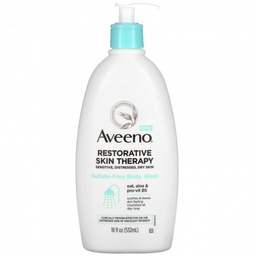 Aveeno, Restorative Skin Therapy, гель для душа без сульфатов, 532 мл (18 жидк. Унций)