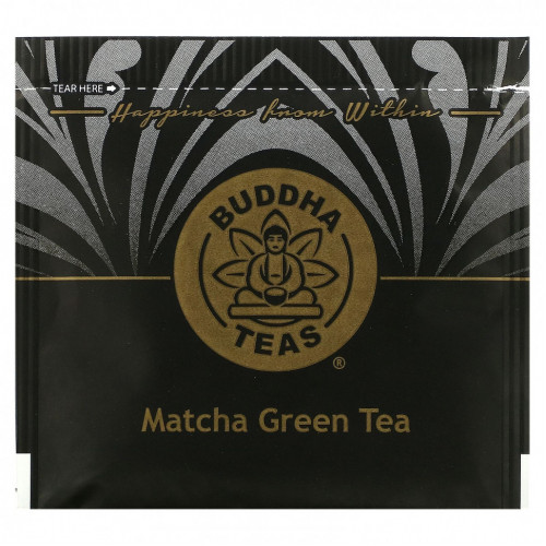 Buddha Teas, Organic Herbal Tea, зеленый матча, 18 чайных пакетиков, 27 г (0,95 унции)