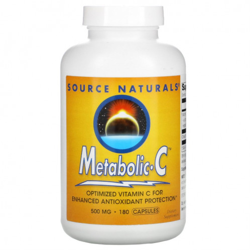 Source Naturals, Metabolic C, 500 мг, 180 капсул