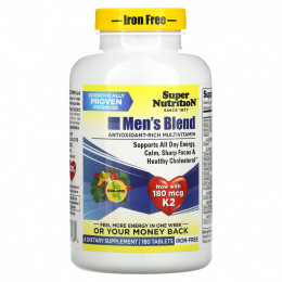 Super Nutrition, Men's Blend, смесь для мужчин,без железа, 180 таблеток