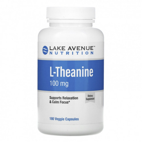 Lake Avenue Nutrition, L-теанин, 100 мг, 180 растительных капсул