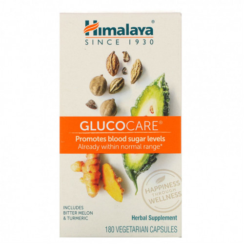 Himalaya, Пищевая добавка GlucoCare, 180 растительных капсул