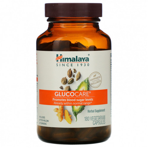 Himalaya, Пищевая добавка GlucoCare, 180 растительных капсул