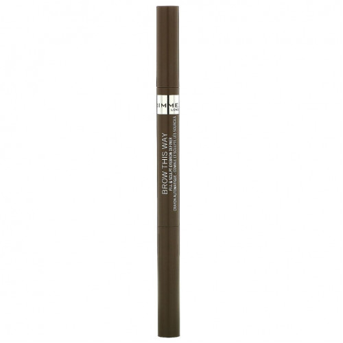 Rimmel London, Brow This Way, Карандаш для бровей Fill & Sculpt, средний коричневый цвет 002, 0,008 унции (0,25 г)