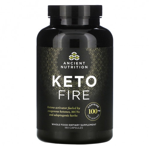 Dr. Axe / Ancient Nutrition, Keto Fire, 180 капсул