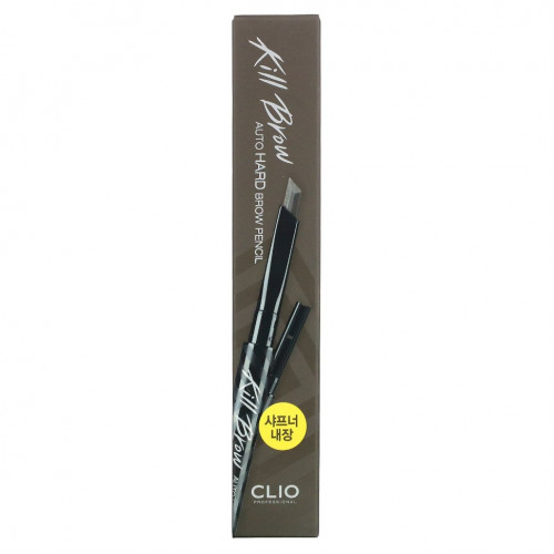 Clio, Kill Brow, Карандаш для бровей Auto Hard, 01 натуральный коричневый, 0,01 унции (0,31 г)