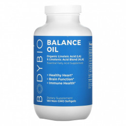 BodyBio, Balance Oil, 180 мягких таблеток без ГМО