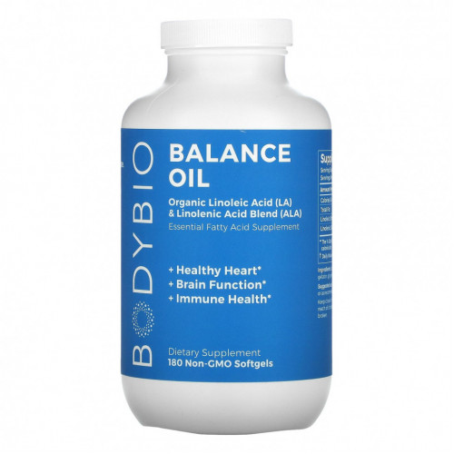 BodyBio, Balance Oil, 180 мягких таблеток без ГМО