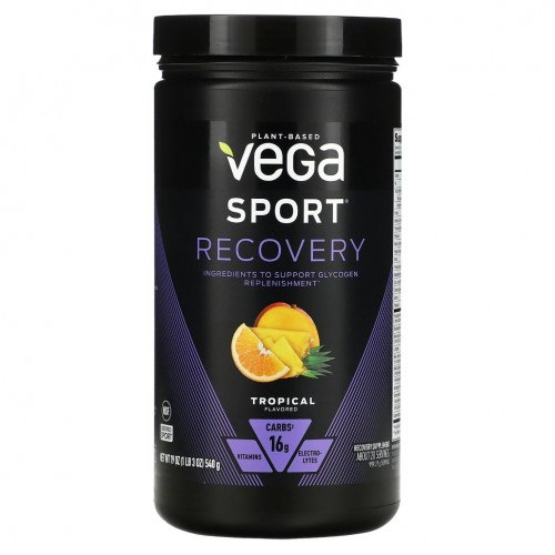 Vega, Sport, ускоритель восстановления, вкус тропических фруктов, 540 г (19 унций)