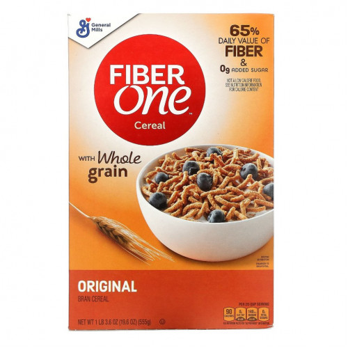 General Mills, Fiber One Cereal with Whole Grain, Original , 19.6 oz (555 g)