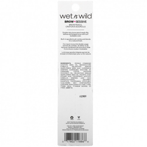 Wet n Wild, Карандаш для бровей, темно-коричневый, 0,7 г (0,02 унции)