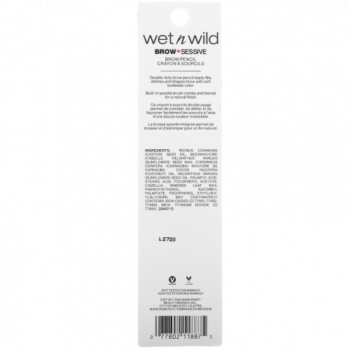 Wet n Wild, Карандаш для бровей, коричневый, 0,7 г (0,02 унции)