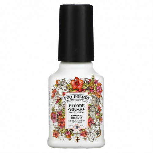 Poo-Pourri, Спрей для туалета Before-You-Go, тропический гибискус, 59 мл (2 жидк. Унции)