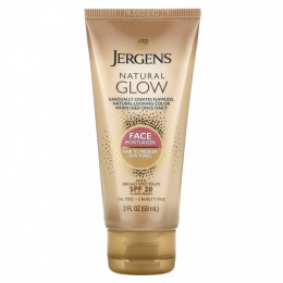 Jergens, Увлажняющее средство Natural Glow для ежедневного ухода за лицом, SPF 20, оттенок Fair to Medium, 59 мл