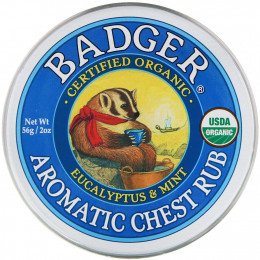 Badger Company, ароматическая мазь для грудной клетки, эвкалипт и мята, 56 (2 унции)